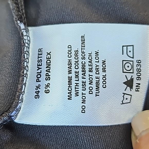 Port Authority grey polyester spandex shirt APPLE COMPUTER Customer Systems M - Picture 7 of 8